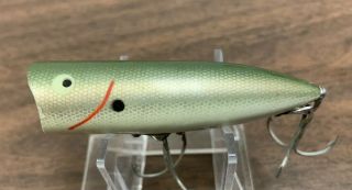 Vintage Heddon Chugger Spook Fishing Lure Green Scale Shad Topwater Bass Tackle