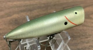 Vintage Heddon Chugger Spook Fishing Lure Green Scale SHAD Topwater Bass Tackle 2