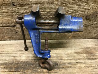 Vintage Small Germany Made Clamp On Vise W/ 1 - 3/4 " Jaws Opening
