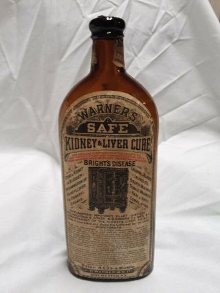 Warner’s Safe Cure Kidney Liver Antique Medicine Bottle
