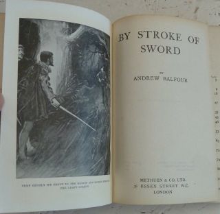 By Stroke Of Sword Andrew Balfour Vintage Book C1913 Adventure Novel H/b