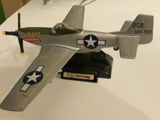 ✈️ Gladys P - 51 Mustang 1:48 Scale Diecast Metal Model Fighter Plane W/stand Vtg