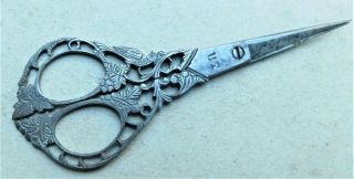 Victorian Steel Embroidery Sewing Scissors Vintage Antique