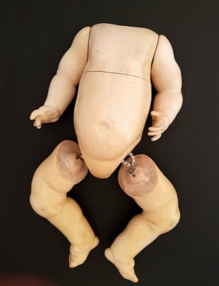 Antique German Made Compo Toddler/baby Doll Body With Crier