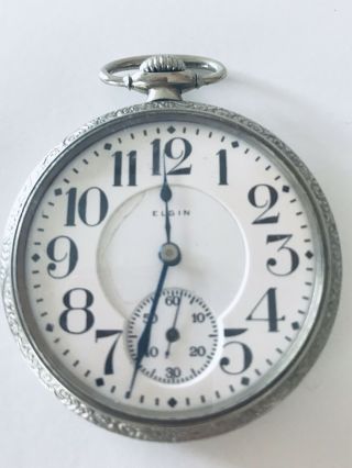 Vintage 1917 Elgin Pocket Watch,  16s,  17j,  Grade 387,  Serial 19646171