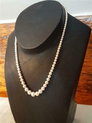 Vintage Faux Pearl Necklace Rosita Sparkly Clasp Lovely 42cm