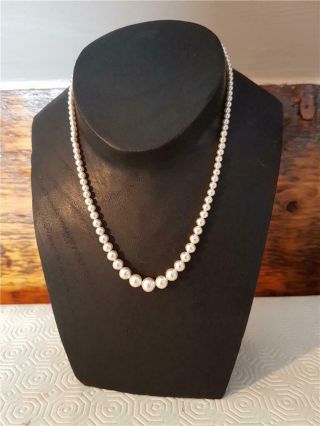 Vintage Faux Pearl Necklace Rosita Sparkly clasp Lovely 42cm 2