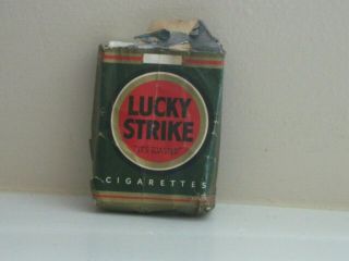1942 World War 2 Lucky Strike Emptied Cigarette Pack With Tax Stamp Shig