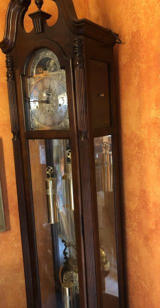 Howard Miller Antique Three Chime Weighted Grandfather Clock,  Model 610 - 919 3