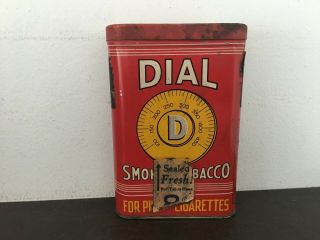 Vintage Empty Pocket Tobacco Tin - Dial - Antique - Advertising