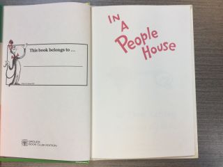 In a People House by Theo LeSieg Dr.  Seuss Bright Early Books 1972 First Edition 3