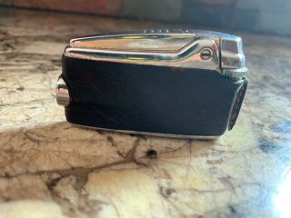 Vintage Ronson Varaflame Premier Cigarette Lighter Black Leather Wrap