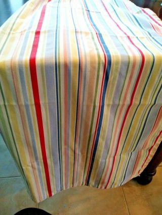 Vintage Cotton Striped Fabric Shower Curtain 68 " X 72 "