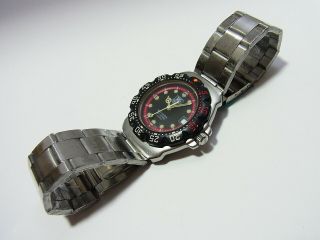 Tag Heuer Black Red Formula 1 F1 Mid Unisex 37.  5mm Swiss Watch WA1214 SS Band 3
