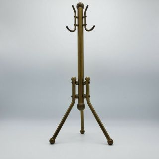 Miniature Vintage Brass Coat Rack Salesman Sample 16 " Tall