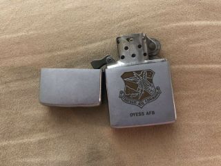 EARLY STRATEGIC AIR COMMAND ZIPPO LIGHTER OUTSIDE 5 BARREL HINGE Dyess AFB 3