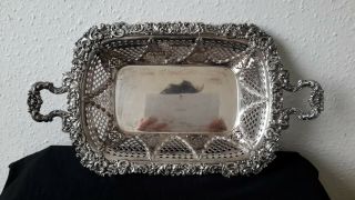 Elegant Georgian Regency Old Sheffield Silver Plate Pierced Fruit Basket Ca 1820