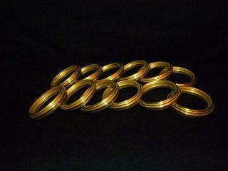 Set Of French Antique Ormolu Curtain Rings 19 Th.  C.