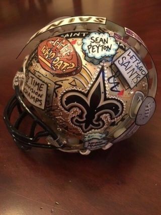 Charles Fazzino,  2010,  Orleans Saints,  3 - D Mini Helmet