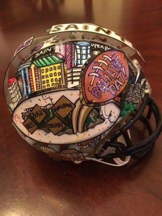 Charles Fazzino,  2010,  Orleans Saints,  3 - D Mini Helmet 2