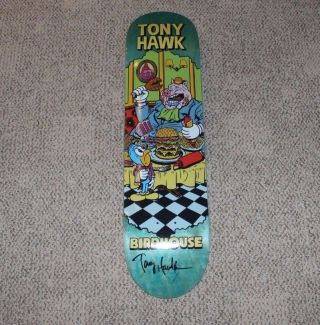 Skateboarding Legend Tony Hawk Signed Birdhouse Skateboard Deck W/coa Authentic