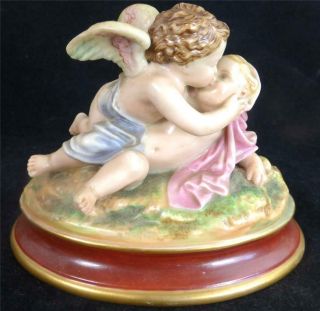 Antique 19th Century Worcester Porcelain Figure Figurine Cherubs