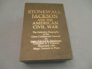 Stonewall Jackson And The American Civil War 1989 2 Vols Hardback Dust Jacket