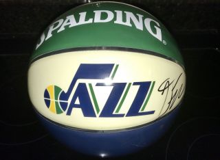 Donovan Mitchell Signed Autograph Utah Jazz Logo Basketball Rare Louisville Jsa