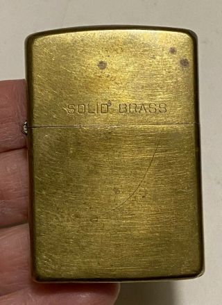 Vintage 1932 - 1990 Zippo Cigarette Lighter Solid Brass