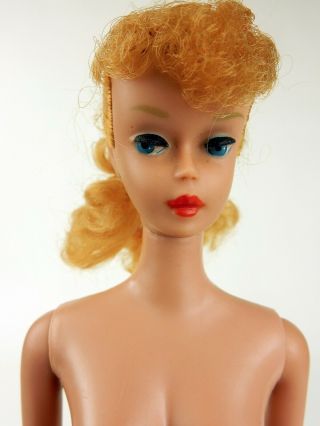 Vintage 1960s Ponytail Barbie Straight Leg,  Mattel,  Blonde