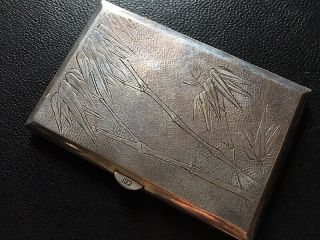 Antique Chinese Silver Cigarette Case With Maker’s Mark