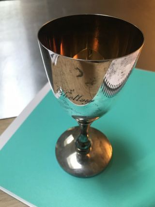 Solid Silver Wine Goblet R Carr