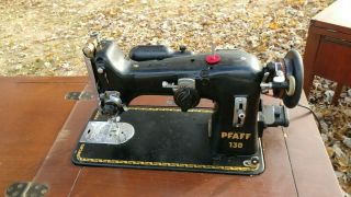 Vintage Pfaff 130 Sewing Machine Made In Germany Bad Cord Solid One