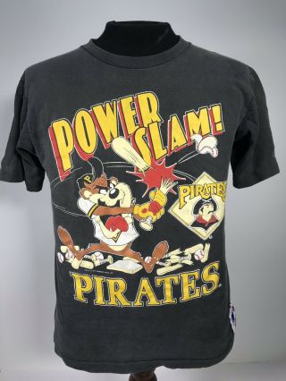 Vtg 1991 Warner Bro’s Nutmeg Pittsburgh Pirates Power Slam T - Shirt Size Medium