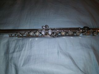 Antique 1923 C.  G.  Conn Ltd.  Sterling Silver Flute Elkhart - Ind U.  S.  A.