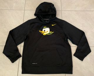 Kids Nike Oregon Ducks Therma - Fit Black Hoodie Sweatshirt Size Youth Xl