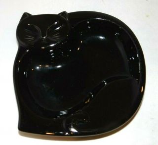 Vintage Ashtray Mid Century Modern Cat Design Ceramic Japan