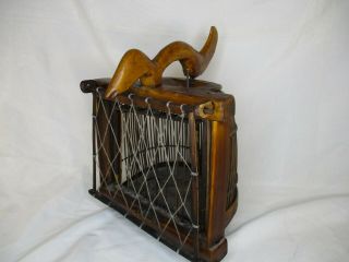 Antique Vintage American Folk Art Primitive Wooden Carrier Pigeon Bird Cage
