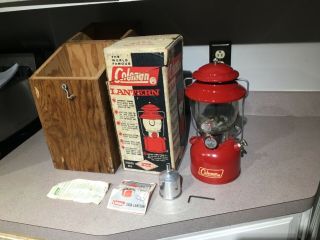Vintage Coleman Lantern Model 200a195 Red With Box Nr