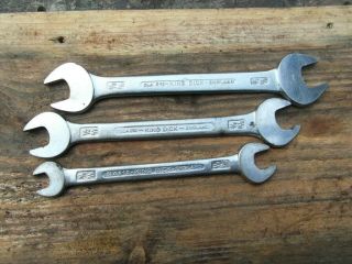 Vintage Set Of Three King Dick Open End Spanners