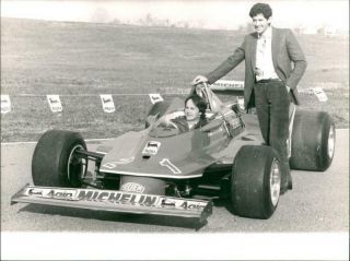 Vintage Photograph Of Gilles Villeneuve And Jody Schekter