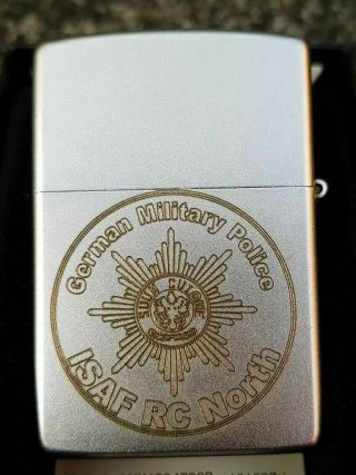 Zippo,  German Military Police,  Isaf Rc North,  Schmiernippel Lighter ( (rare))