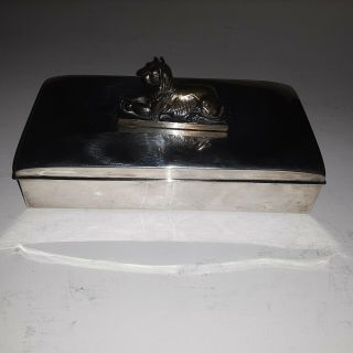 Vintage 1954 Poole Sterling Silver Cigarette Box