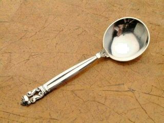 Georg Jensen Acorn Sterling Silver Round Soup Spoon 6 3/8 "