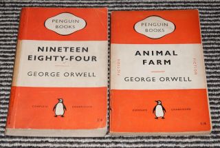 George Orwell,  Animal Farm & Nineteen Eighty - Four (vintage Penguin 1951/1956)