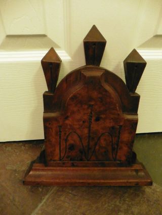 Antique Victorian Walnut Eastlake Pediment Top Knot To Dresser Or Bed - 10 " X 12 "