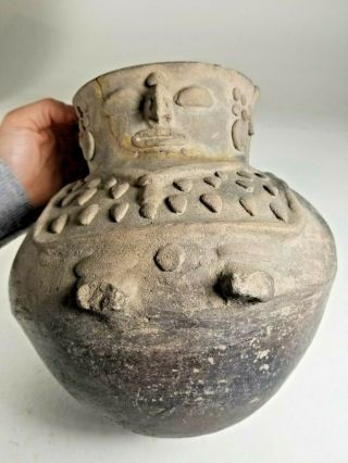 Ecuador Pre - Columbian Ancient Anthropomorphic Pot Ecuadorian