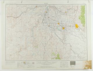 Vintage Boise Idaho Oregon 1962 Nk 11 - 2 Interior U.  S.  Geological Survey Map