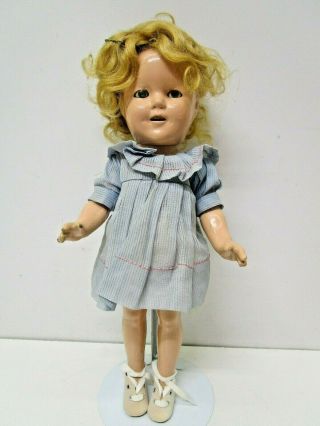 Vintage Ideal 12 " Composition Shirley Temple Doll Tlc