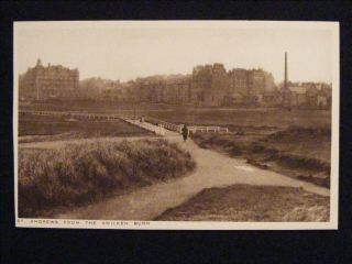 Vintage St Andrews From Swilken Burn Fife Postcard Old Golf Course